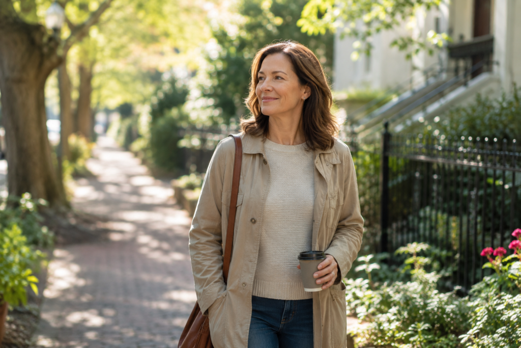 happy woman after enjoying GLP-1 foods that enhance physical and mental wellness